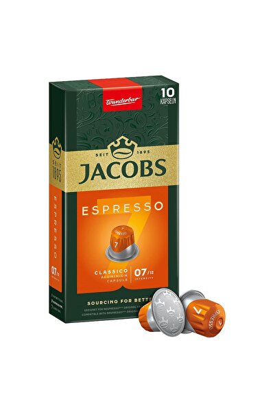 Jacobs Espresso 7 Classico Nespresso Uyumlu Kapsül Kahve 10 Kapsül