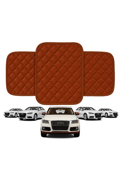 UYDEE Tan Leather Auto Armrest Cover Cover Capitone Sponge Embroidered Car Seat Cover Armrest