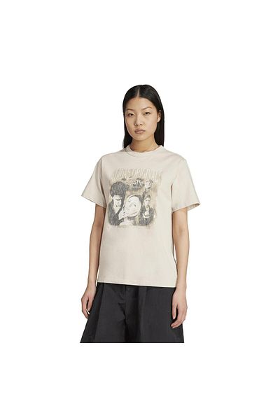 adidas Jx1282-K Buffy Tee Women's T-Shirt Beige
