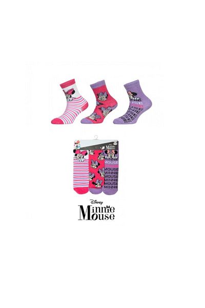 Minnie Mouse Set of 3 pairs of children's socks, multicolor, 31-34, Minnie Mouse, Disney