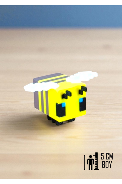 GiginGo Blok Macerası Mini Arı Figürü – Minecraft Bee 5cm Küp Karakter