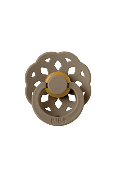Bibs Suzeta Boheme Latex Dark Oak, tetina rotonda, 0 luni +