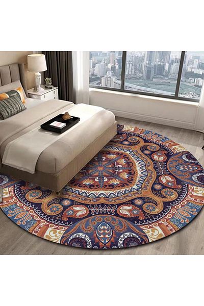 sharpdo Rugs living room Circular classic element carpet120*120cm
