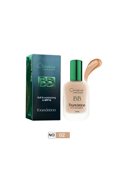 Christine كريم أساس BB 02 – تغطية طبيعية وترطيب مثالي مع عامل حماية من الشمس SPF15