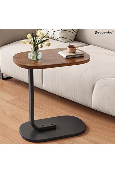 Türkiye Side Table Small Modern Sofa Table with Metal Frame, Snack Couch Nightstand for Living Room, Bedroom