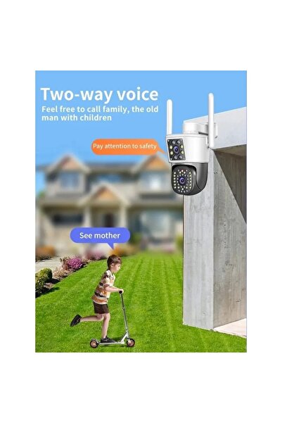 FOXMAG24 Cameră de supraveghere duală, WiFi/4G, Full HD, alarmă, detectare umană, audio bidirecțional, impermeabilă