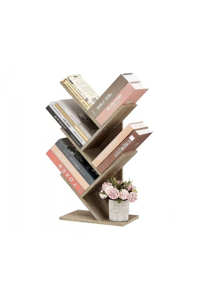 divendi-ro MDF wooden bookcase with 5 shelves, for books and decoration, 30x17x59 cm