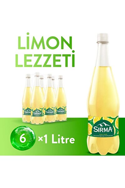 Sırma C Vitaminli Limon Aromalı Doğal Maden Suyu 1 Lt X 6 Adet