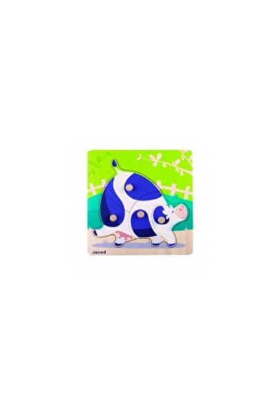 Janod Puzzle cu maner-Vacuta (4 piese)