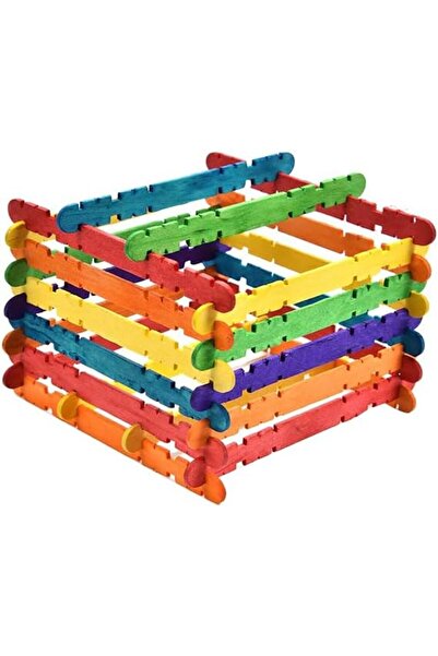 AGD 4 Sets * 50 Pieces of Wooden Scoring Sticks for Children's Crafts, Drawing Skills, Intelligence, and