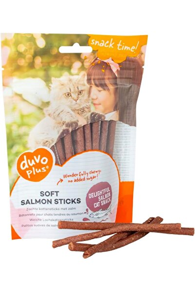 Duvo Plus أعواد سمك السلمون الطرية من دوفو+ للقطط ٥٠ غرام - مكافآت لذيذة وصحي...