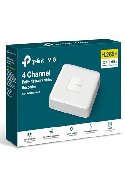 TP-LINK NVR VIGI NVR1104H-4P, PoE+, 4 channels