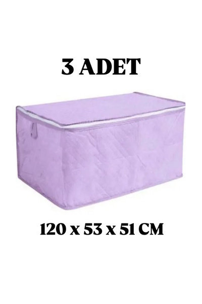 mihriban Yorgan Hurcu Battal Mega Plus 120 X 53 X 51 Cm 3 Adet Mor