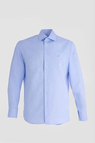 Sabri Özel Uzun Kollu Erkek Gömlek Mavi