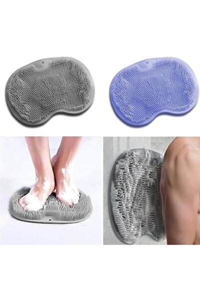 Generic 2 Pack Shower Back & Foot Scrubber, Wall Mounted Back Scrubber Silicone Bath Massage Cushion