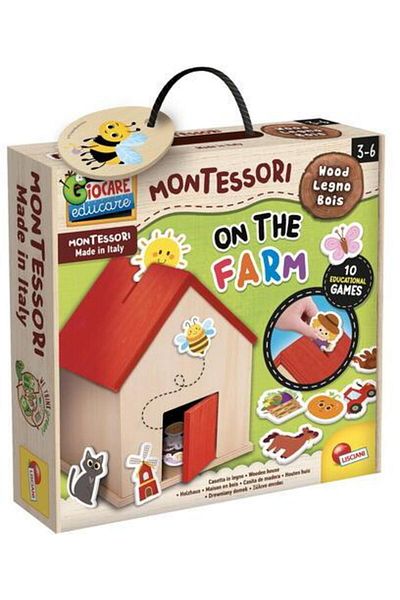 Lisciani Wooden Montessori game - On the farm