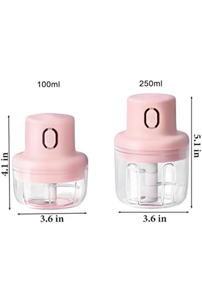 Generic Electric Garlic Chopper Mini with 2Cups, Wireless Electric Food Processor with USB Charging, Mini Ve