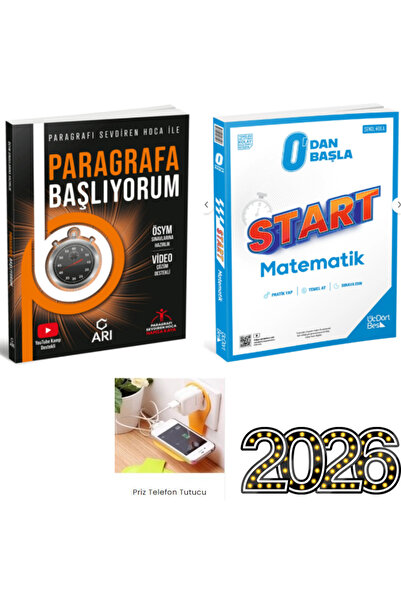 Arı Yayıncılık Arı YKS Paragrafa Başlıyorum - Hamza Kaya + Start Matematik 0'...