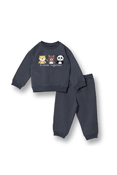 ebebek Hello Baby HelloBaby Erkek Bebek Eşofman Takımı Bisiklet Yaka Uzun Kol...