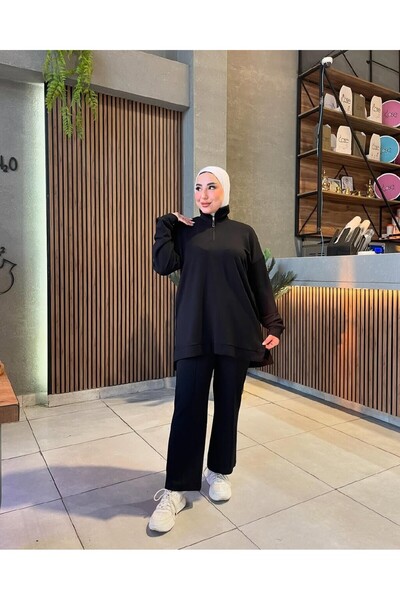 Esre Store 44133 - Set dublu cu hijab negru-J2