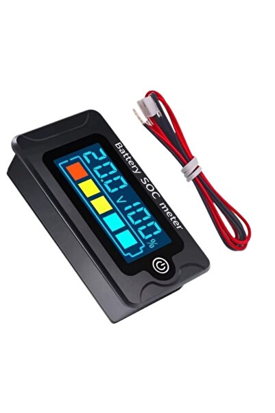 Peacefair PZEM-009 8-100V Dijital Pil Voltaj Kapasite Göstergesi - Siyah