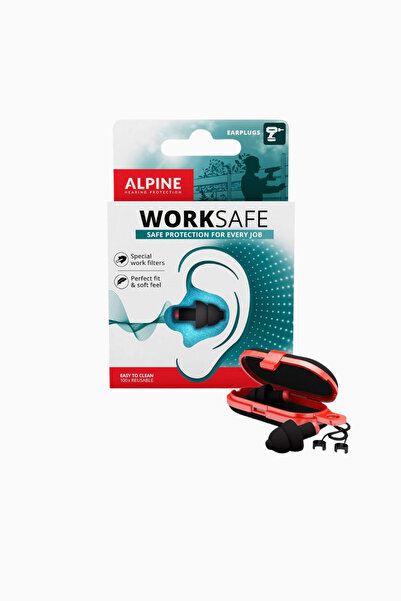 Alpine WorkSaf, İş için Gürültü Önleyici Kulak Tıkacı, 23 dB, Tekrar Kullanılabilir