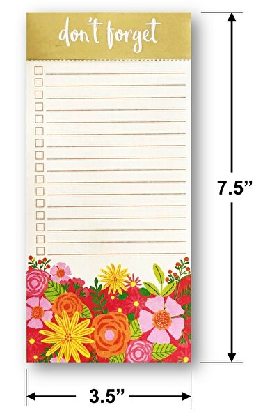 DESİGN GROUP Listpad To Do List Magnetic Notepad Individually Wrapped 100*2 sheets each 7.5 x 3.5 in
