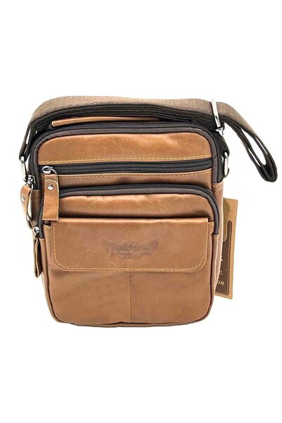 OEM Geantă de umăr pentru bărbați Ruff Ryder, maro, 18x22x6.5 cm