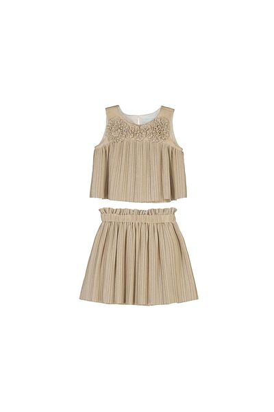 Abel & Lula Evening Dress Skirt Top Set for Girls