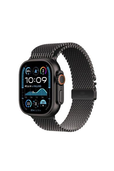 Apple Smartwatch Watch Ultra 2 GPS + Cellular, 49mm Titanium Case with Milanese Loop, Small (Black)