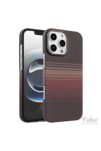 yubu حافظة حماية فاخرة من ألياف الكربون لهاتف iPhone 16 Pro Max Magsafe