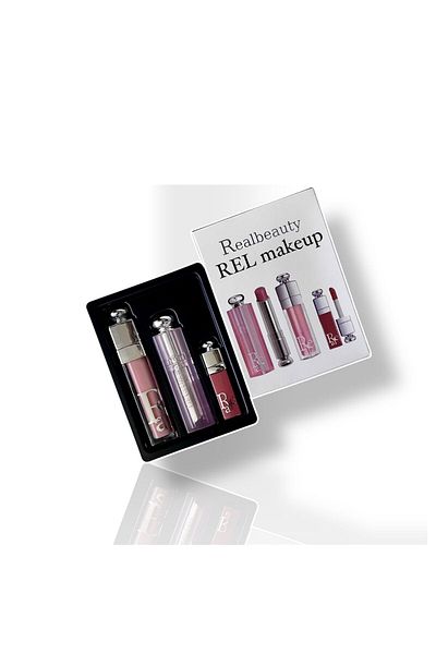 real beauty Rouge Lipstick and Moisturizer Set - 3 Pieces