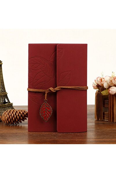 Evistro Deri Kapaklı Özel Tasarım Hediyelik Deri Kaplı Ajanda Anı Defteri Not...