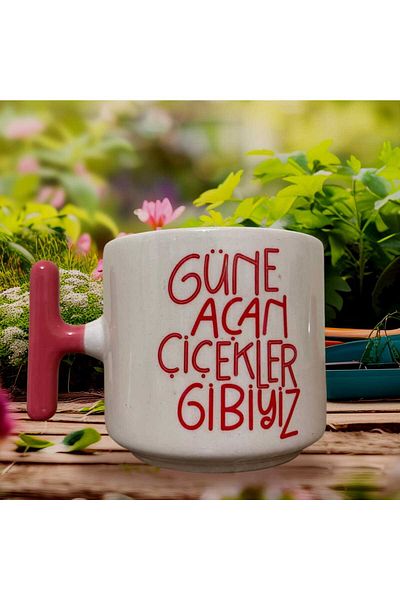 GameFruy We Are Like Flowers Blooming Double Sided Printed Mug - Ceramic Tea, Coffee Gift Cup (Pink t)