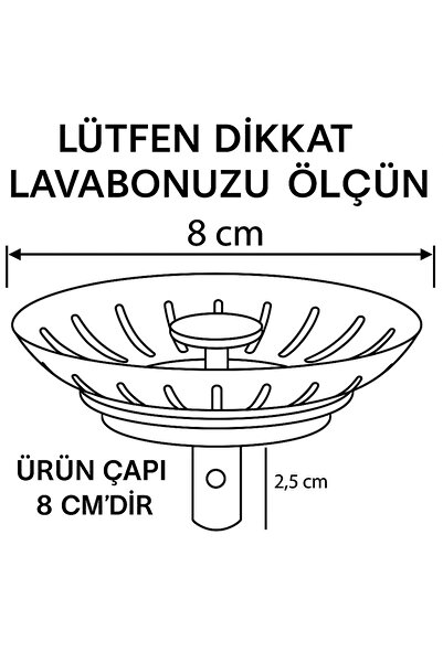 DESIPHON Çöpmak 2 Adet Mutfak Lavabo Sifon Gideri Paslanmaz Metal Tıpa Süzgeci 8 cm – Dayanıklı ve Uyumlu