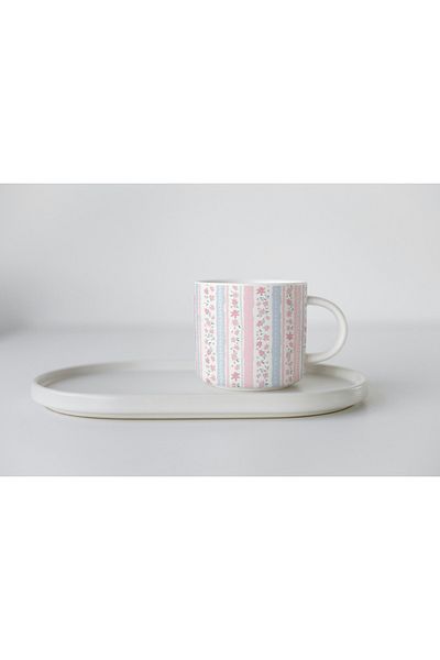 EYBaskı Tasarım Mixed Color Summer Themed Pattern Printed Porcelain Mug