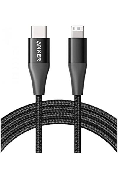 Anker PowerLine Plus 2 USB-C to Lightning Cable, 6ft, Black