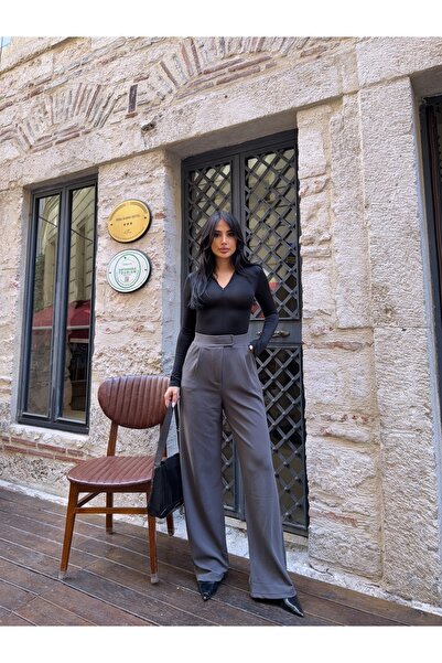 CARLA MARA Palazzo pantalone od likre sa čičkom