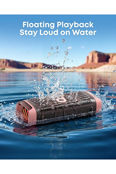 Soundcore Boom 3i by Anker, Outdoor Speakers, IP68 Waterproof, 50W Portable Speaker, 16H -Brown