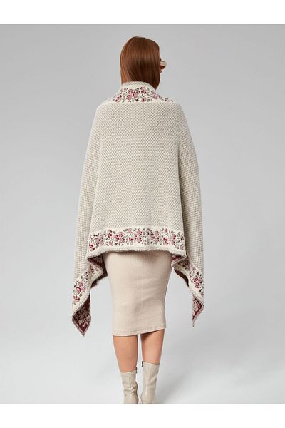 fiore fashion Shoulder Shawl Angora Cream Color