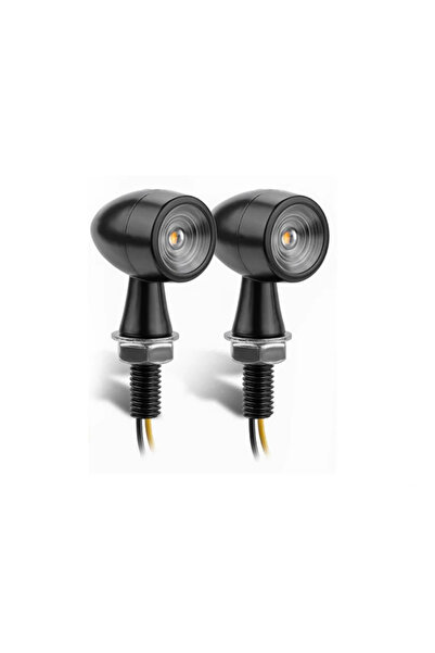 EVO MOTORS Set 2 semnalizari LED mini glont negre A880
