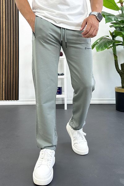 Edwox Men's Regular Fit Straight Leg Sweatpants Green Edw405