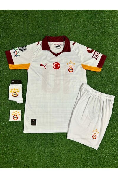 DAYIBALI DÜKKAN Gâl.Àtâ.Sar.Ây 2025/26 New Season Leroy Sane Away Kids Jersey Set of 4 (White)