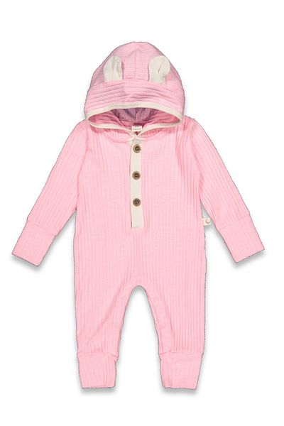 Divonette Baby Girl Snap Fastener Cotton Ribbed Jumpsuit - Baby Clothing