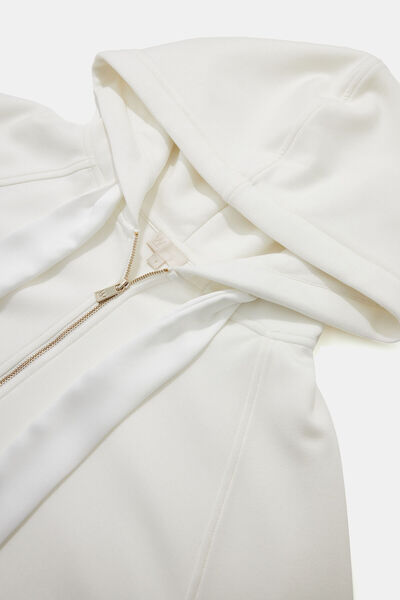 W Collection EKRU KAPÜŞONLU SWEATSHIRT