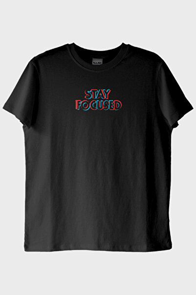 Generic Brand Stay Focused Black T-Shirt