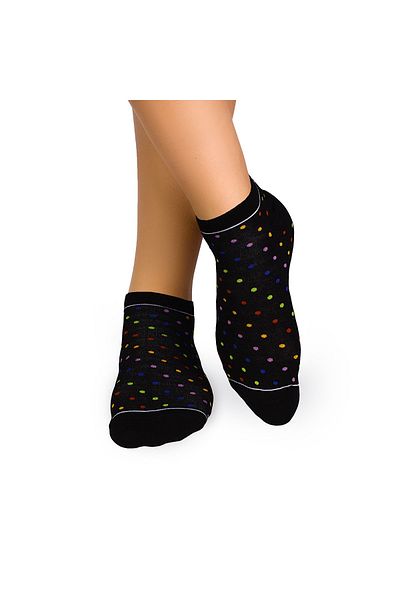 Pirin Hill FINE BAMBOO short bamboo socks rainbow polka dots