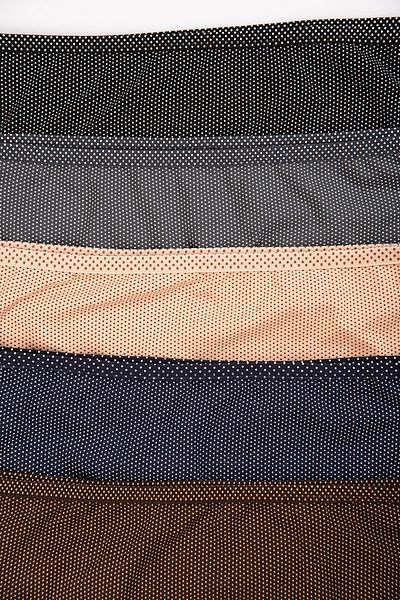 Happy Fox Cotton Women's Panties High Waist Set of 5 Pack Lycra Large Size Printed Polka Dot Wide Brim