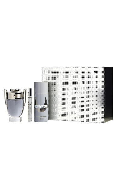 Paco Rabanne , Invictus Eau de Toilette, Men's Gift Set-Eau de Toilette 100ml+10ml+Deo Spray 150ml