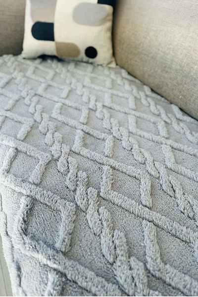 Decomia Home Embossed Soft Furry Sofa Cover Seat Cover Covering the Chain Seat (100X220Cm)